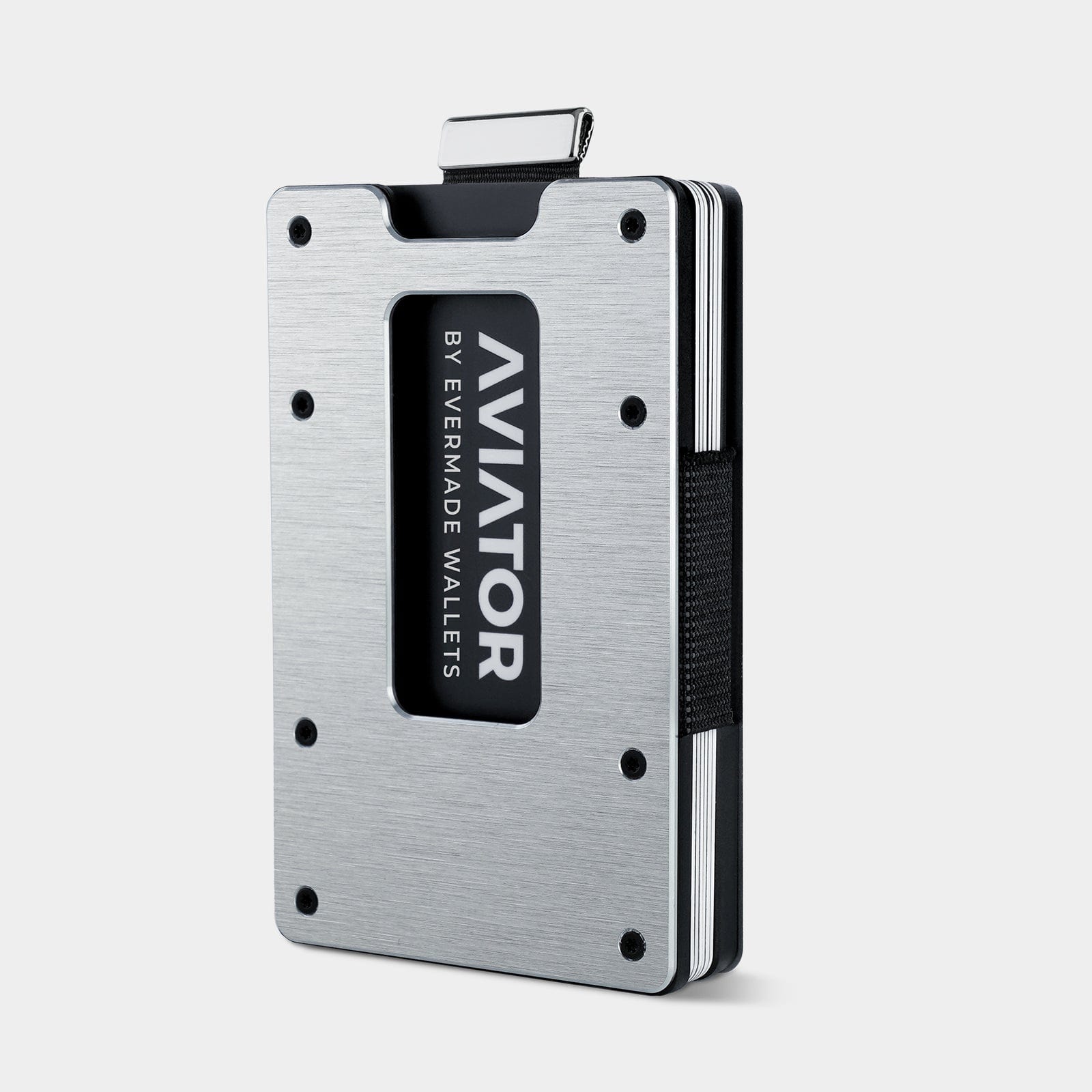 Brushed Silver Slide Metal Wallet